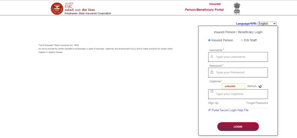 esic login employer